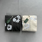 Rhinestone Cotton Wreath Zip Hoodie