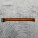 Brick-Embossed Leather Belt - Tan/Cognac