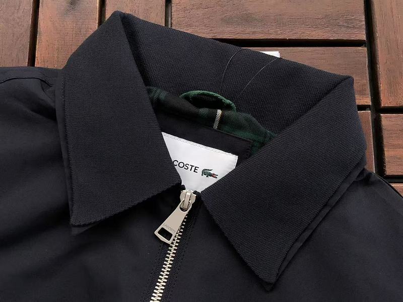 Lacoste Plaid-Lined Zip Jacket