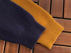 Lacoste Navy Mustard Quarter-Zip Sweater