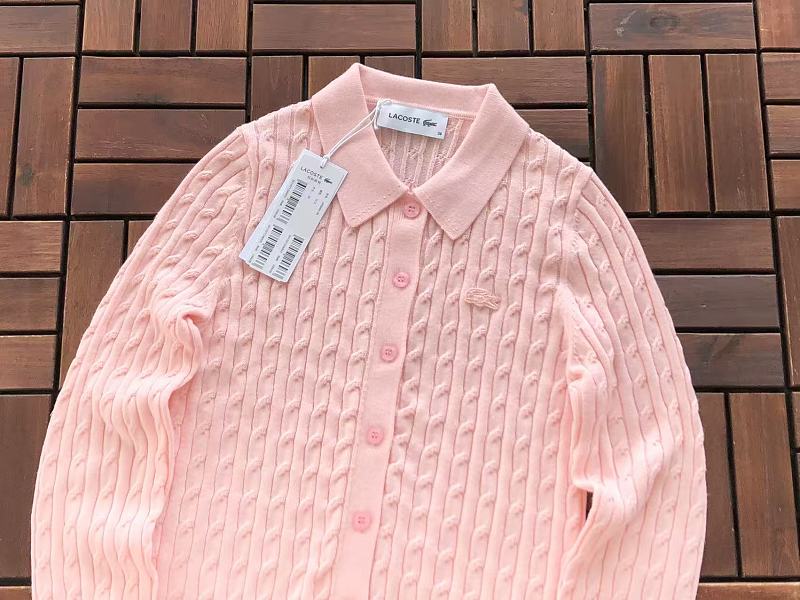 Lacoste Women's Pastel Cable-Knit Button Cardigan