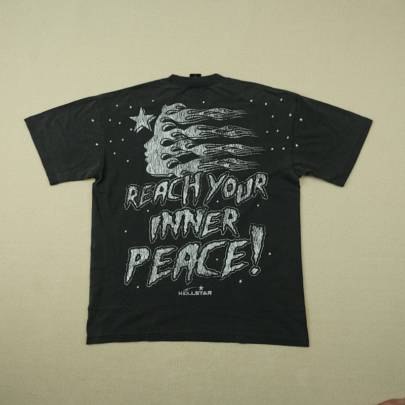 Hellstar Studios Inner Peace Short Sleeve Tee Shirt Black