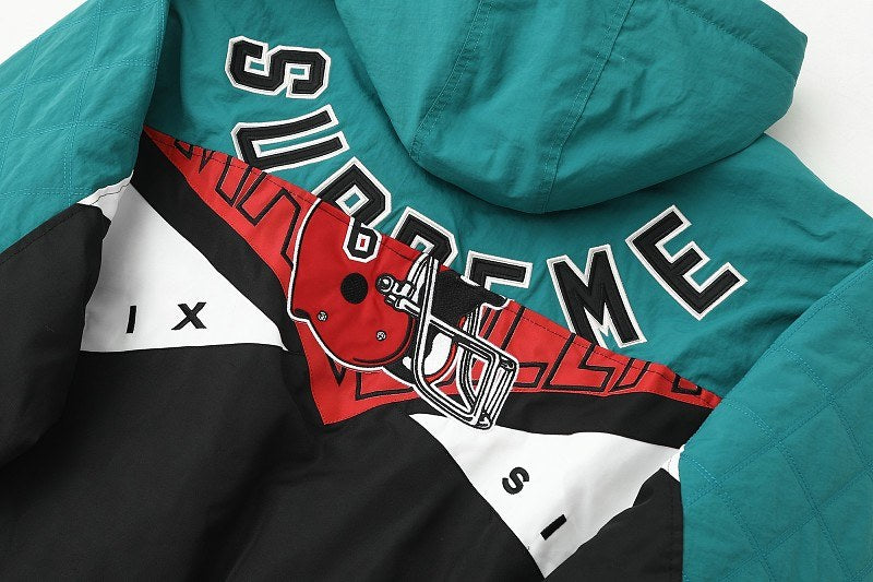 Supreme Football Graphic Colorblock Hooded Windbreaker