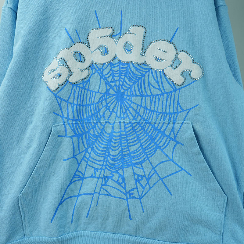 Sp5der Web Hoodie Sky Blue