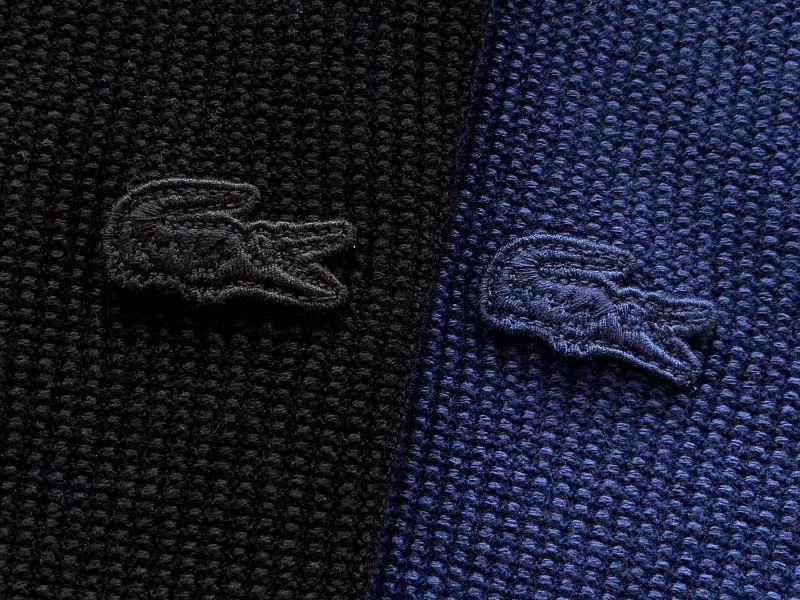 Lacoste Two-Color Quarter-Zip Polo Sweater