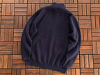 Lacoste Navy Mustard Quarter-Zip Sweater