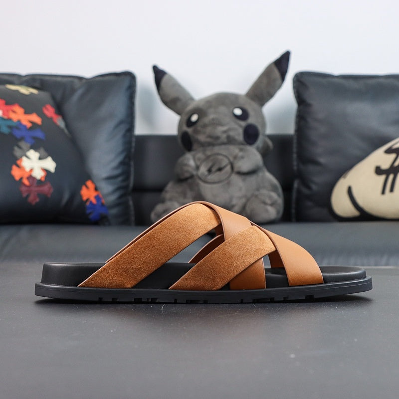 Hermes Izmir Sandal - Fauve/Camel