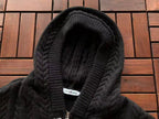 Lacoste Cable-Knit Zip Hoodie