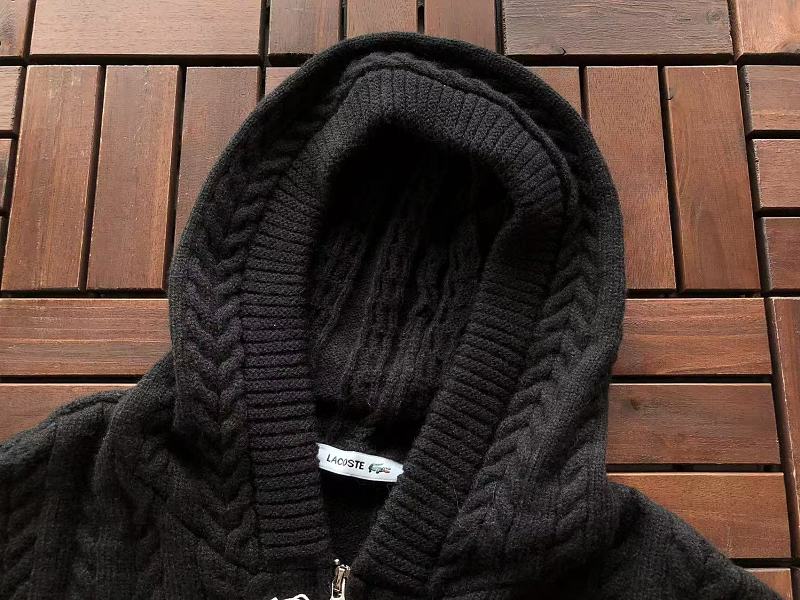 Lacoste Cable-Knit Zip Hoodie