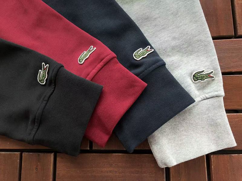 Lacoste Chest-Pocket Quarter-Zip Sweater