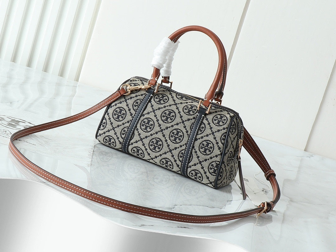 TORY BURCH Mini Satchel - Navy/Cognac