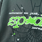 Sp5der Punk V2 Hoodie Slate Grey