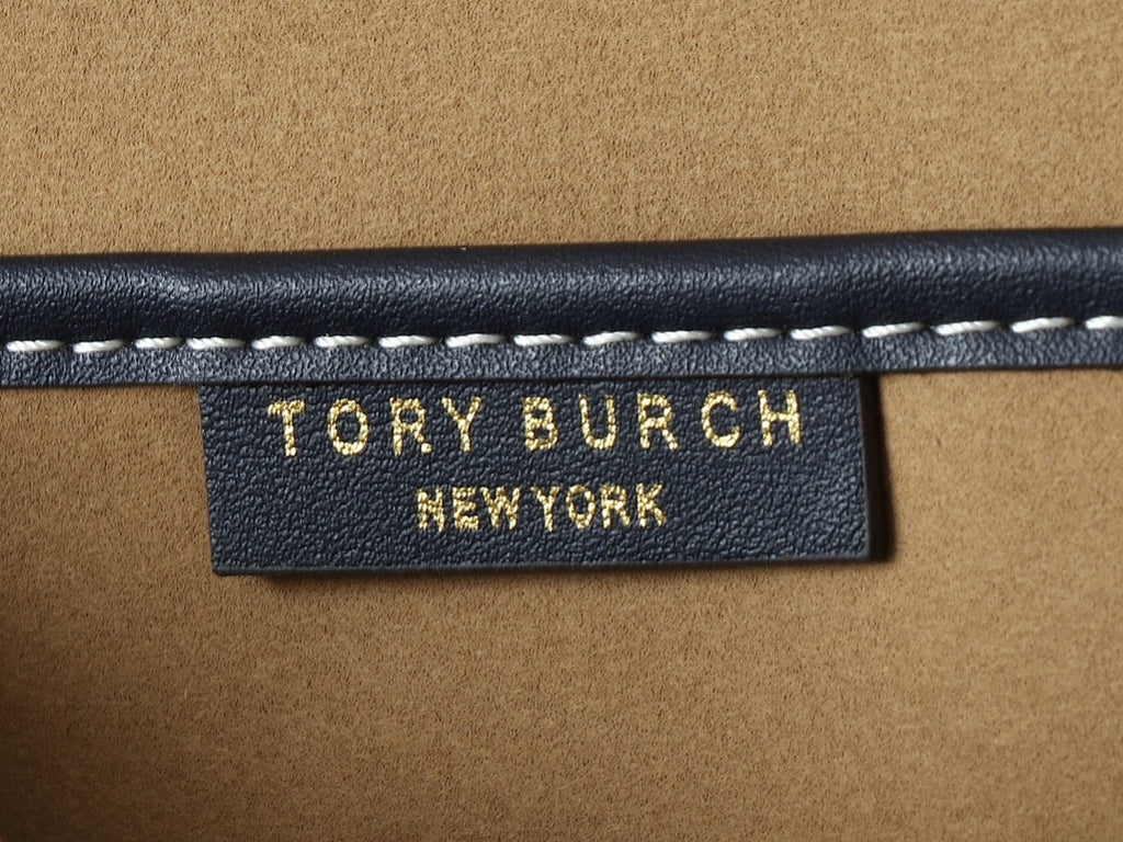 TORY BURCH Mini Satchel - Navy/Cognac