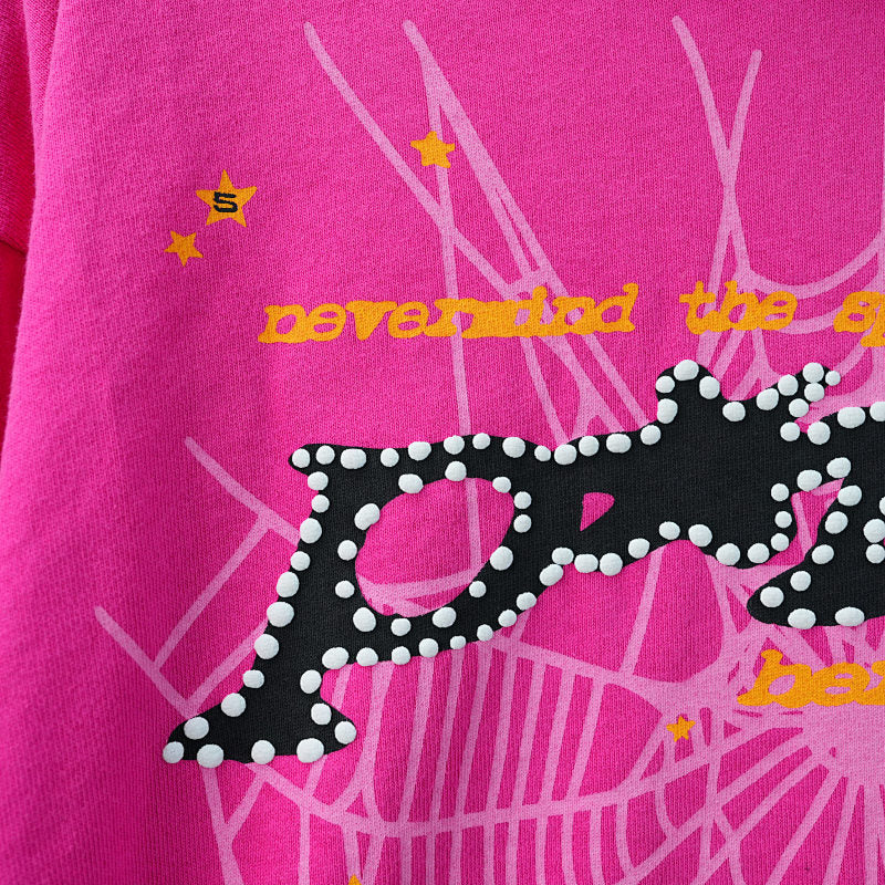 Sp5der P*NK Hoodie Pink