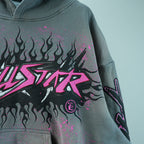 Hellstar Future Flame Hoodie Grey