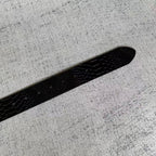 Snakeskin-Embossed Belt - Black