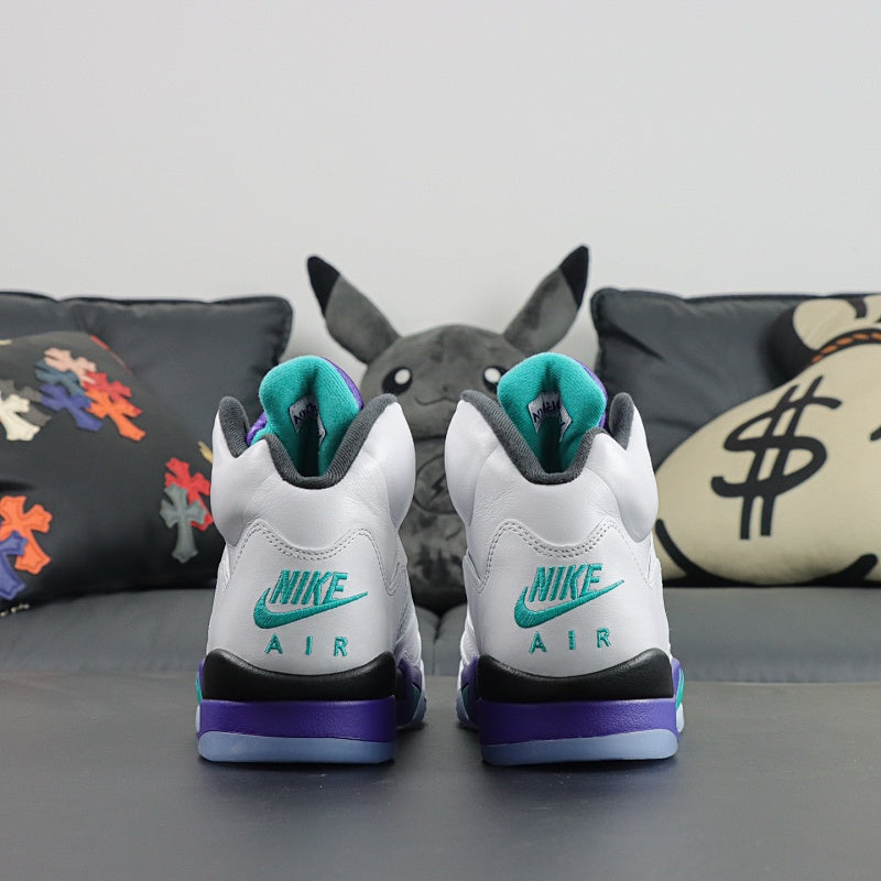 Air Jordan 5 Retro White Purple