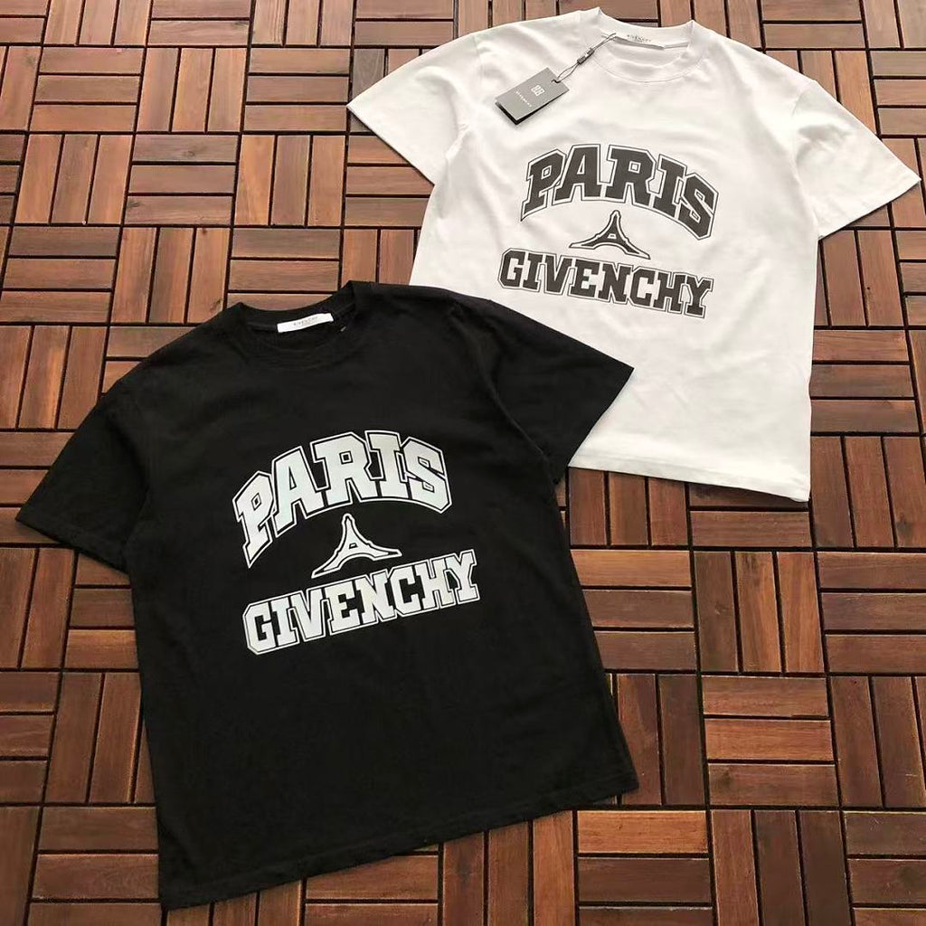 Black White Paris Logo Givenchy T-Shirt