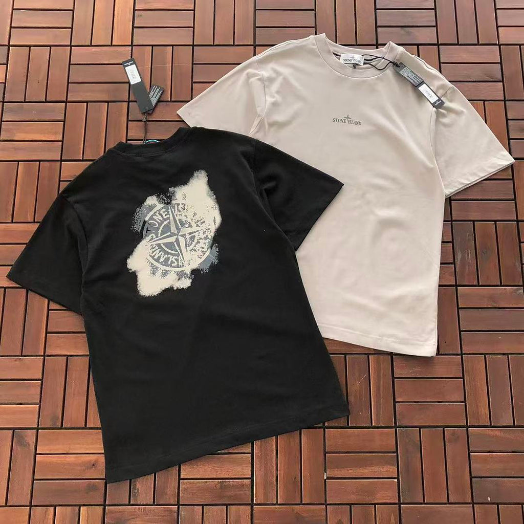 Black White Eagle Graphic Stone Island T-Shirt
