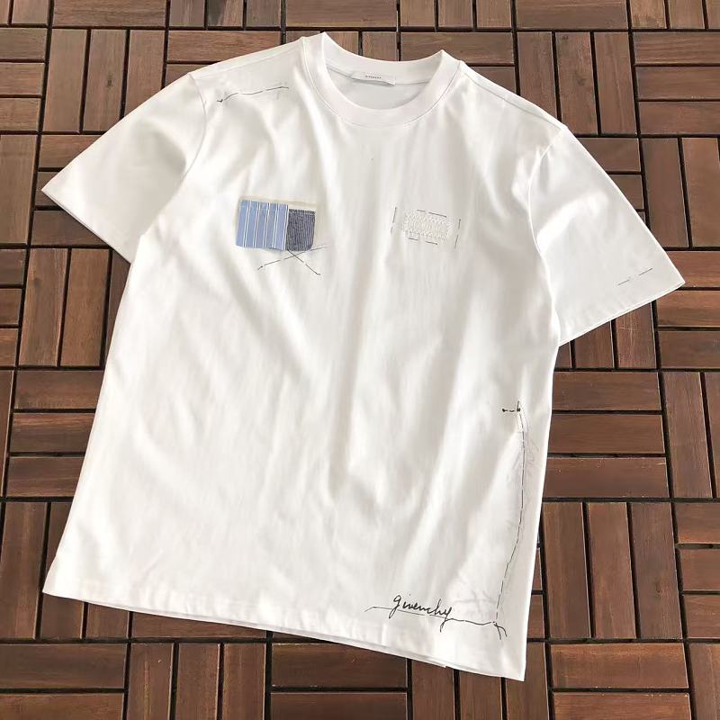 White Chest Patch Logo T-Shirt