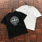 Black White Compass Graphic Stone Island T-Shirt