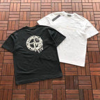 Black White Compass Logo Stone Island T-Shirt