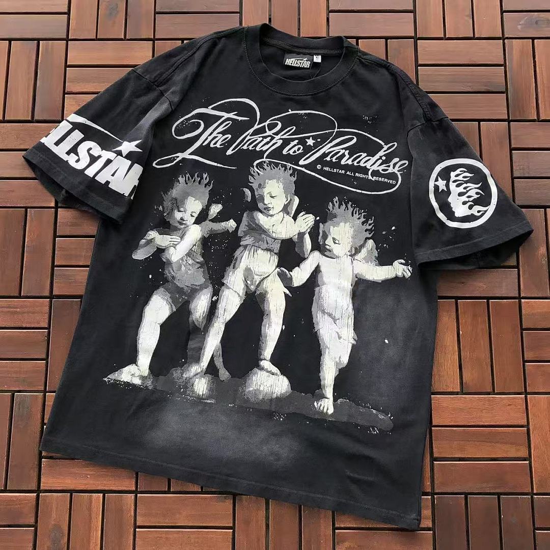 Black Photo Graphic Hellstar T-Shirt