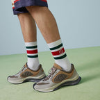 Gucci Crew Socks 4-Pack - White/Black/Red/Green