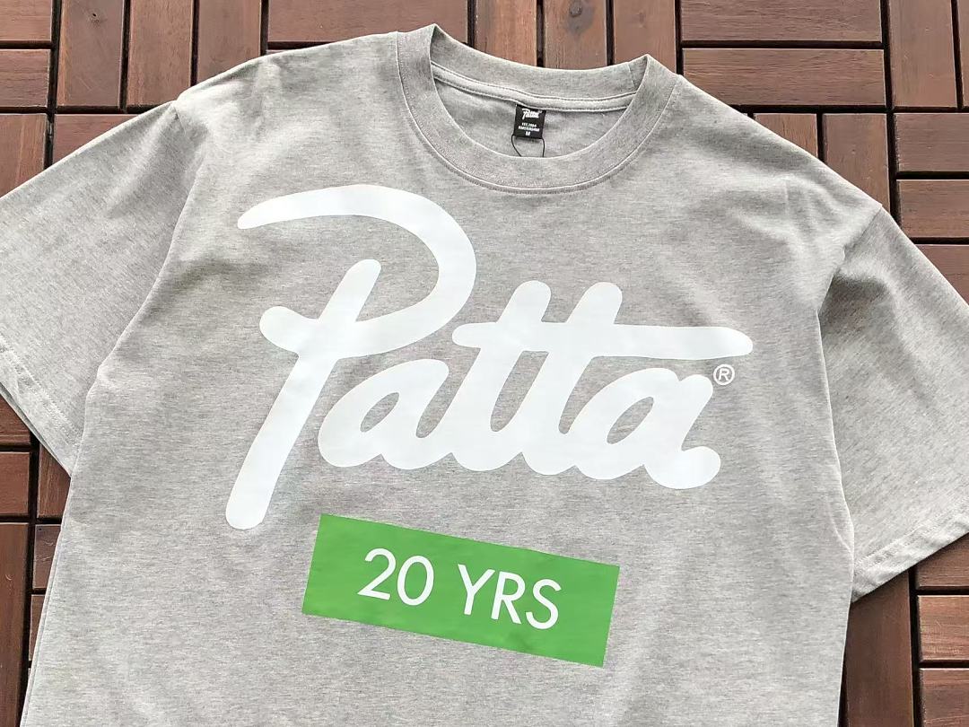Grey Green Logo Patta T-Shirt