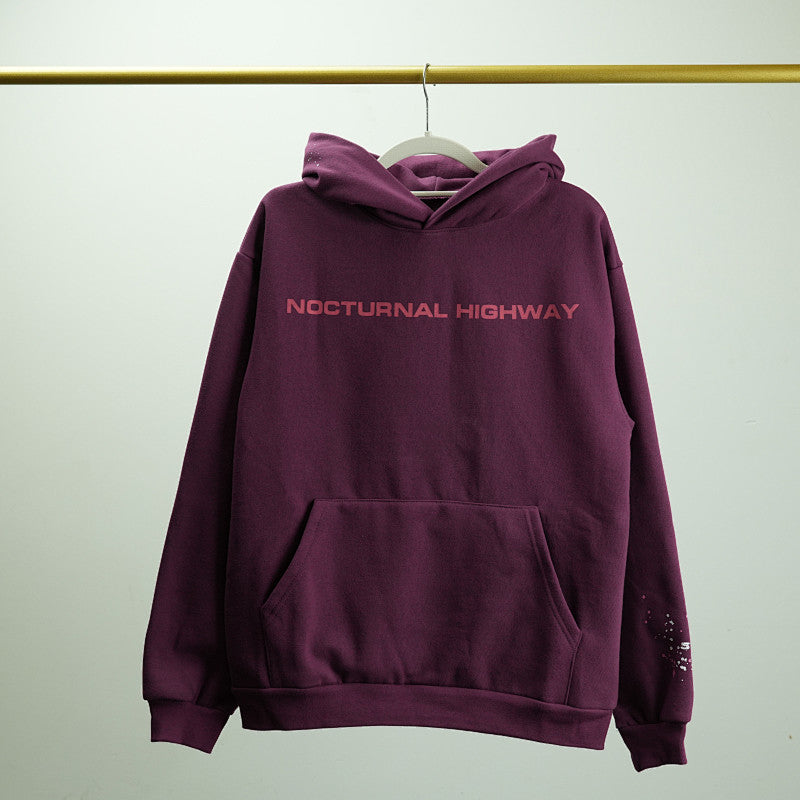 Sp5Der Nocturnal Highway Hoodie Dark Purple