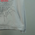 Sp5Der Rhinestone Logo Hoodie White