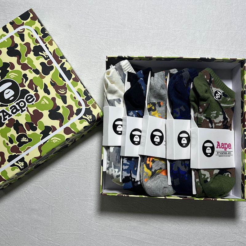 Aape By BAPE Camo Ankle Socks Set