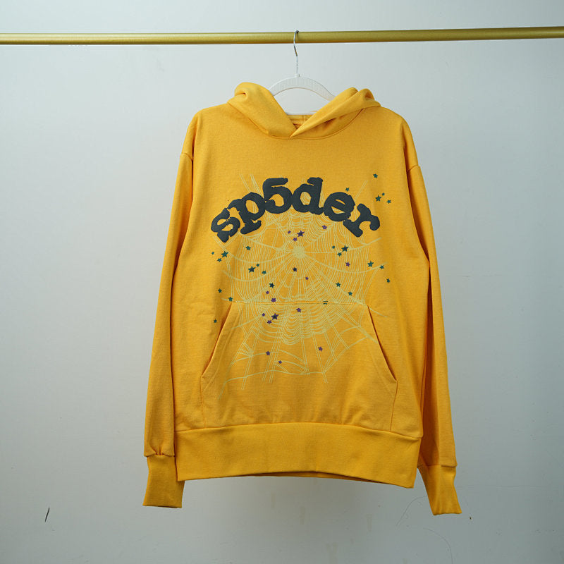 Sp5Der Logo Hoodie Yellow
