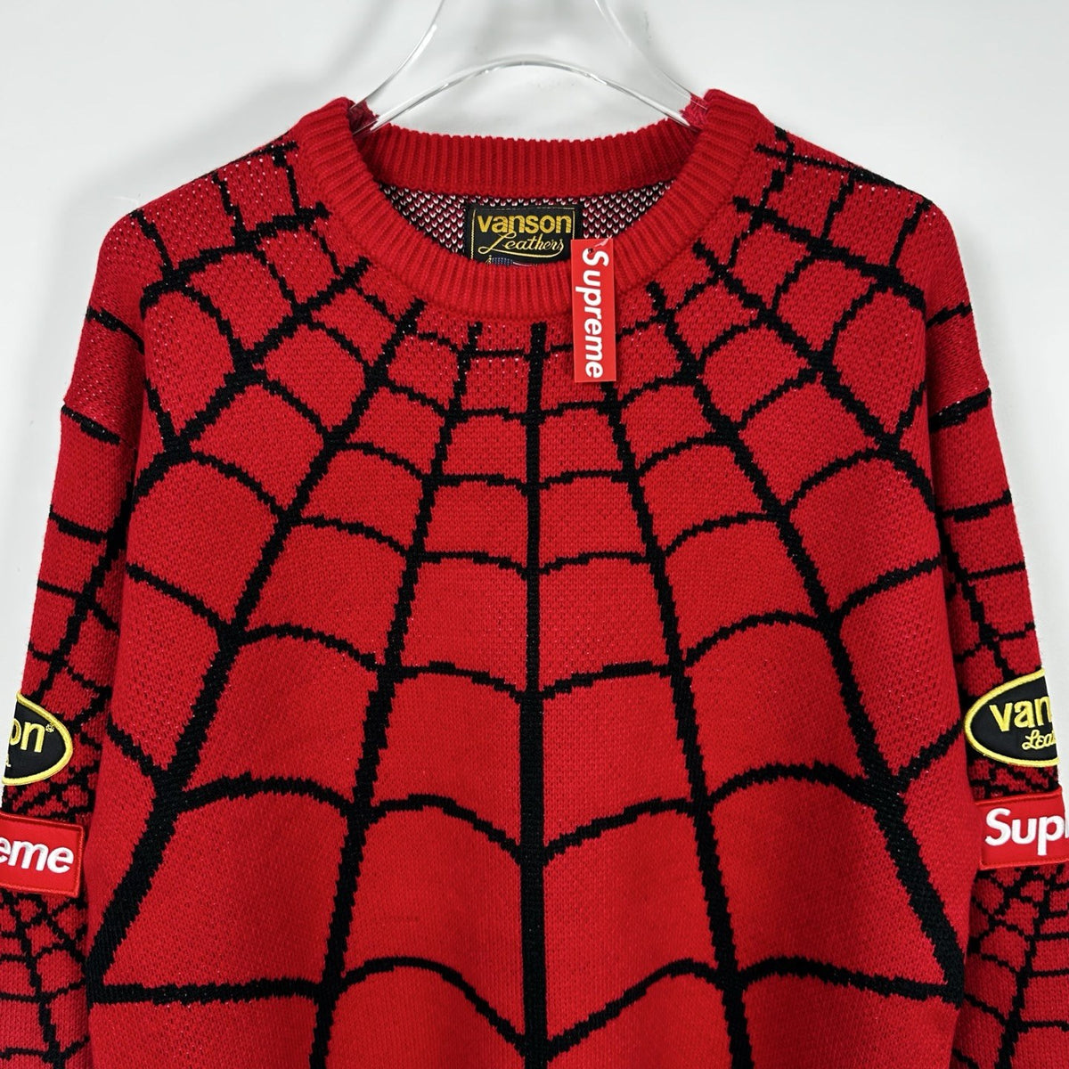 Supreme Vanson Spider Web Crewneck Sweater