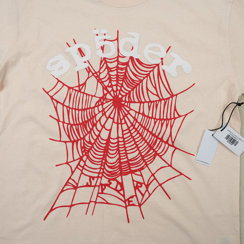 Sp5Der Legacy Logo Heavyweight Tee Cream