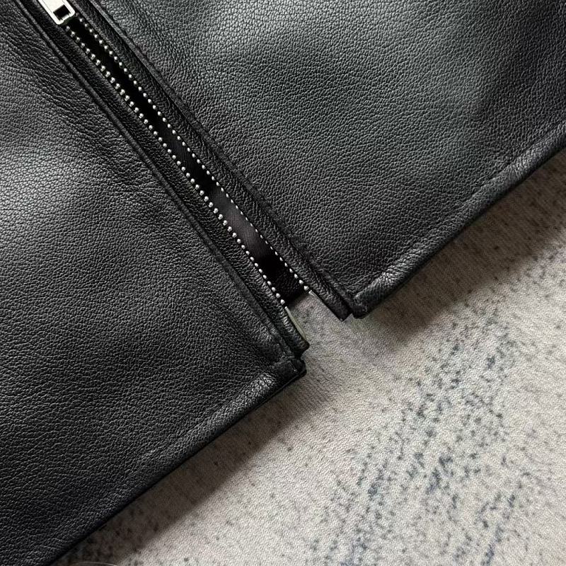 Unknown Brand Black Leather/Nylon Hybrid Jacket