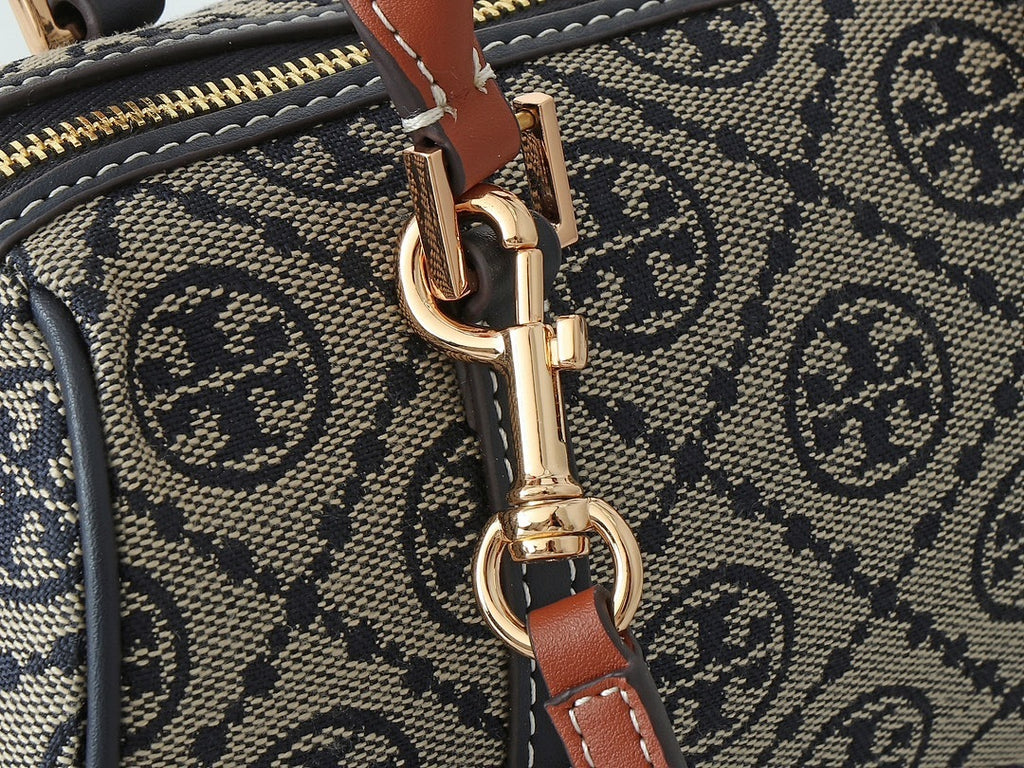 TORY BURCH Mini Satchel - Navy/Cognac