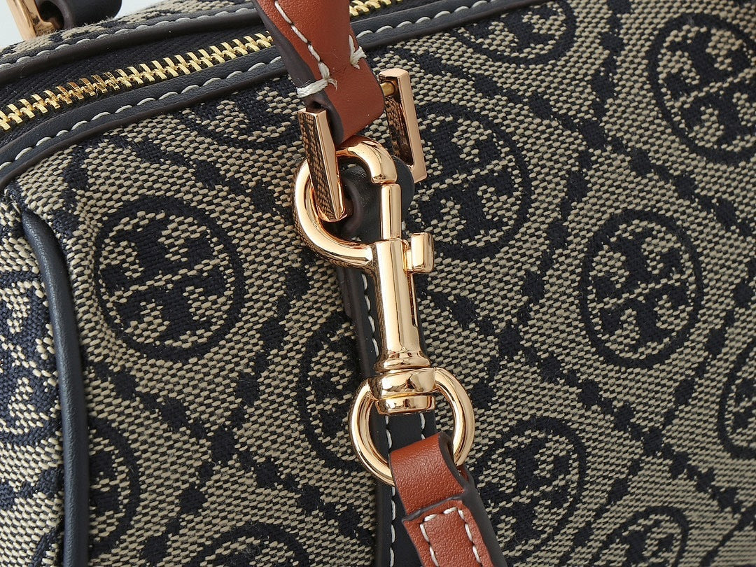 TORY BURCH Mini Satchel - Navy/Cognac