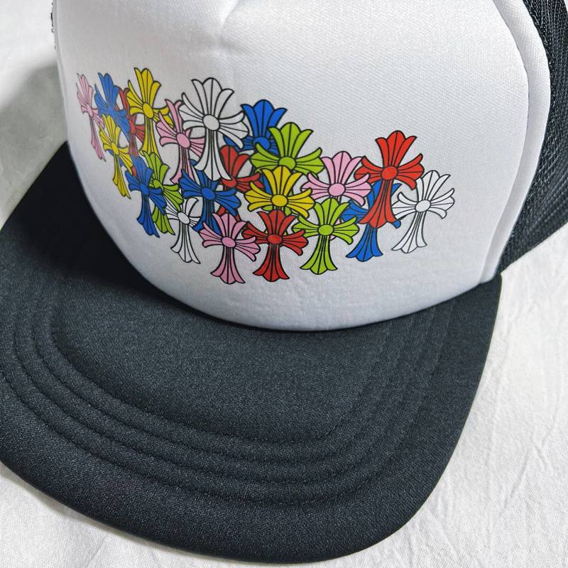 Chrome Hearts Trucker Hats - Black/White/Multicolor