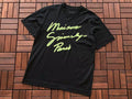 Black Green Script T-Shirt