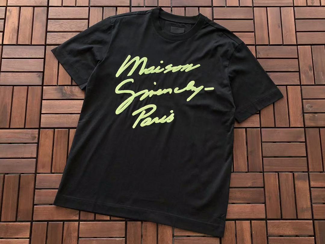 Black Green Script T-Shirt