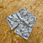 Mertra Patchwork Plaid Short - Grey Camo