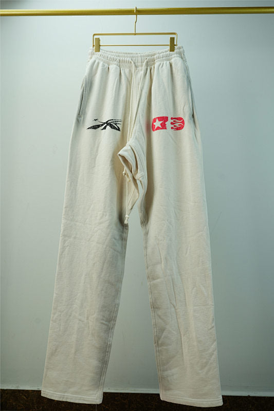 Hellstar Lf You Dont Like Us Beat Us Sweatpants White