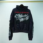 Hellstar Airbrushed Skull Hoodie Black