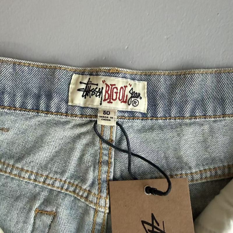 Stussy Denim Jeans - Wash Water Blue Yellow Label