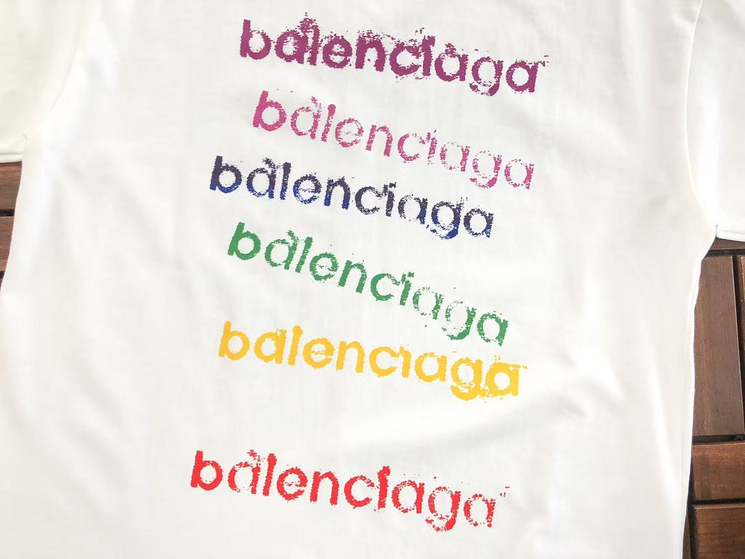 Multicolor Logo Balenciaga T-Shirt