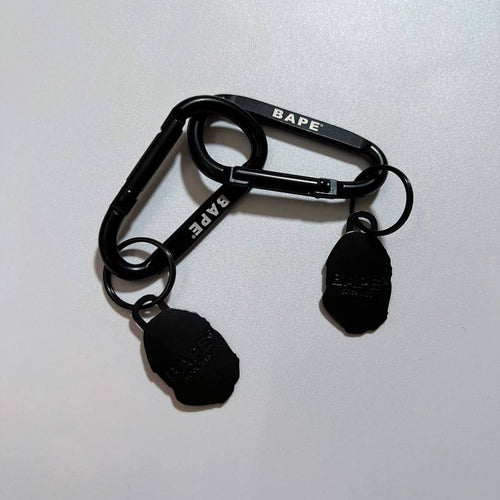 BAPE Carabiner Keychains - Black