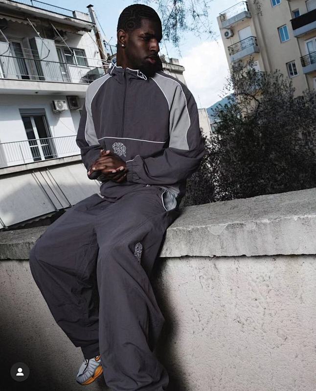 Mertra Layered Mesh Jersey - Dark Grey