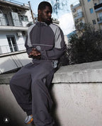 Mertra Layered Mesh Jersey - Dark Grey