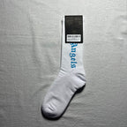 Palm Angels Crew Socks - White/Blue